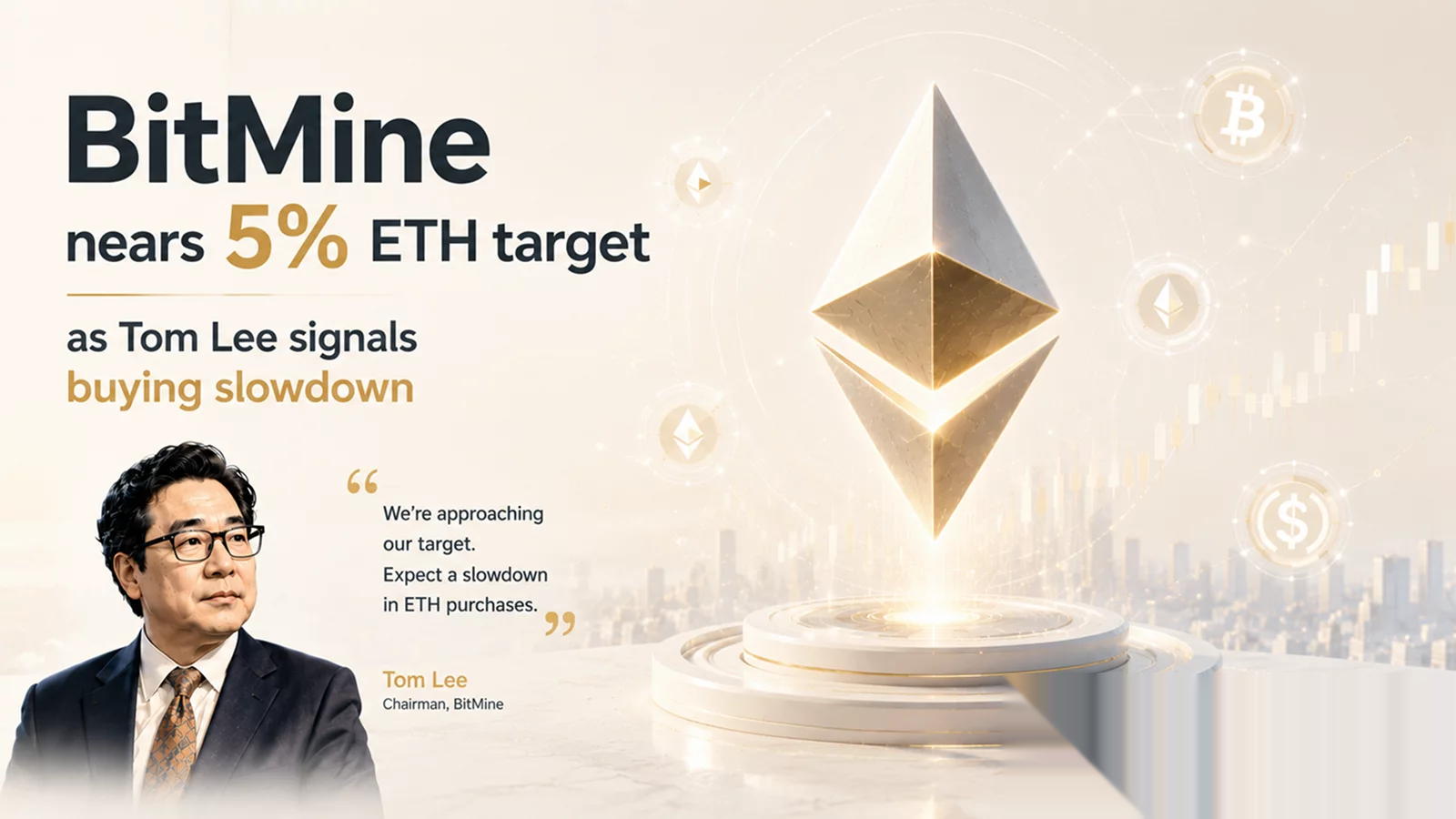 BitMine Adds 7,391 ETH as BMNR Tests Key Resistance