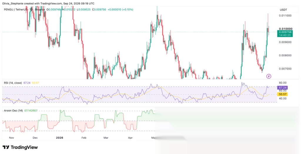 PENGU price chart, source: TradingView
