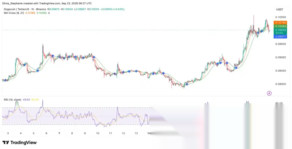 График цены Dogecoin (DOGE), источник: TradingView