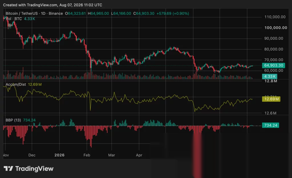 Bitcoin price chart, source: crypto.new