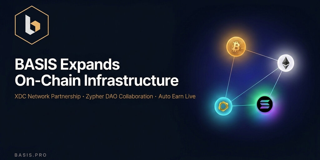 BASIS.pro amplía su infraestructura on-chain con la colaboración de XDC Network y Zypher DAO, y lanza Auto Earn